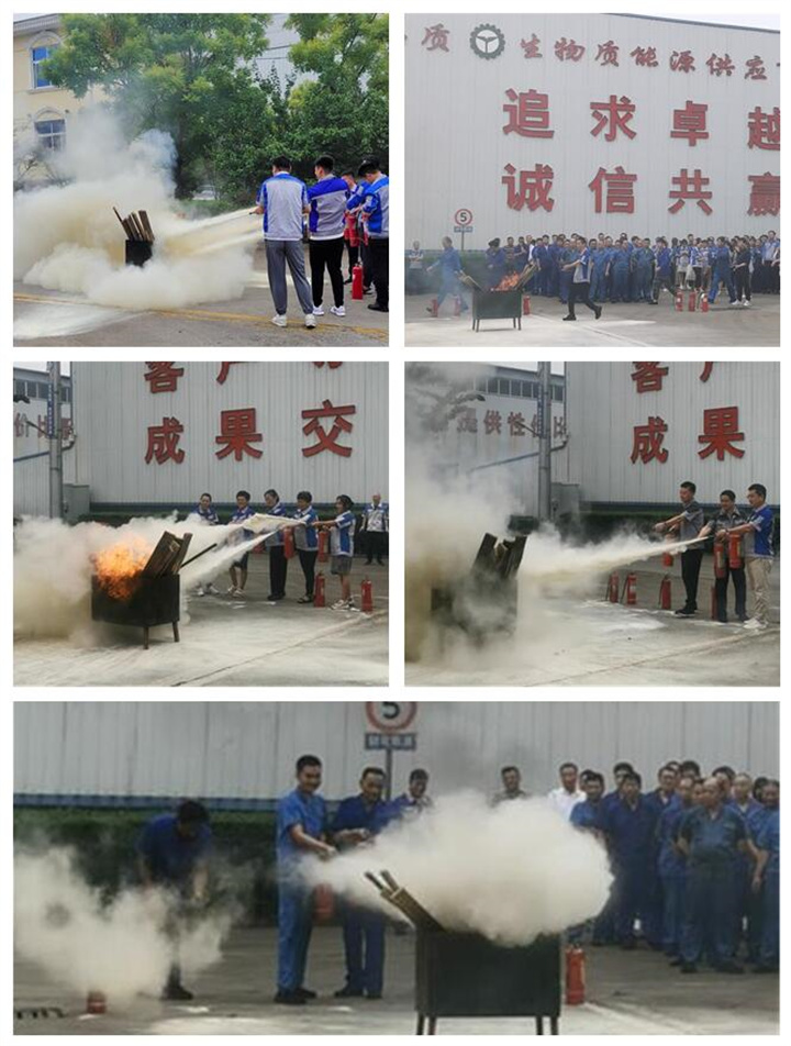 隨后，集團消防安全員為廣大職工講解滅火器和消防水槍的使用方法，并現(xiàn)場演示。廣大員工積極參與到教學(xué)演練當中，進一步鞏固消防培訓(xùn)知識。
